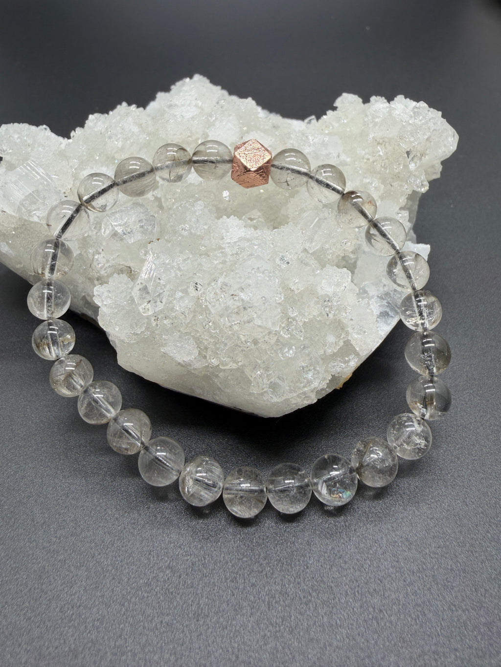 黑銀鈦＋天鐵 6.6mm（玫瑰金八角型）