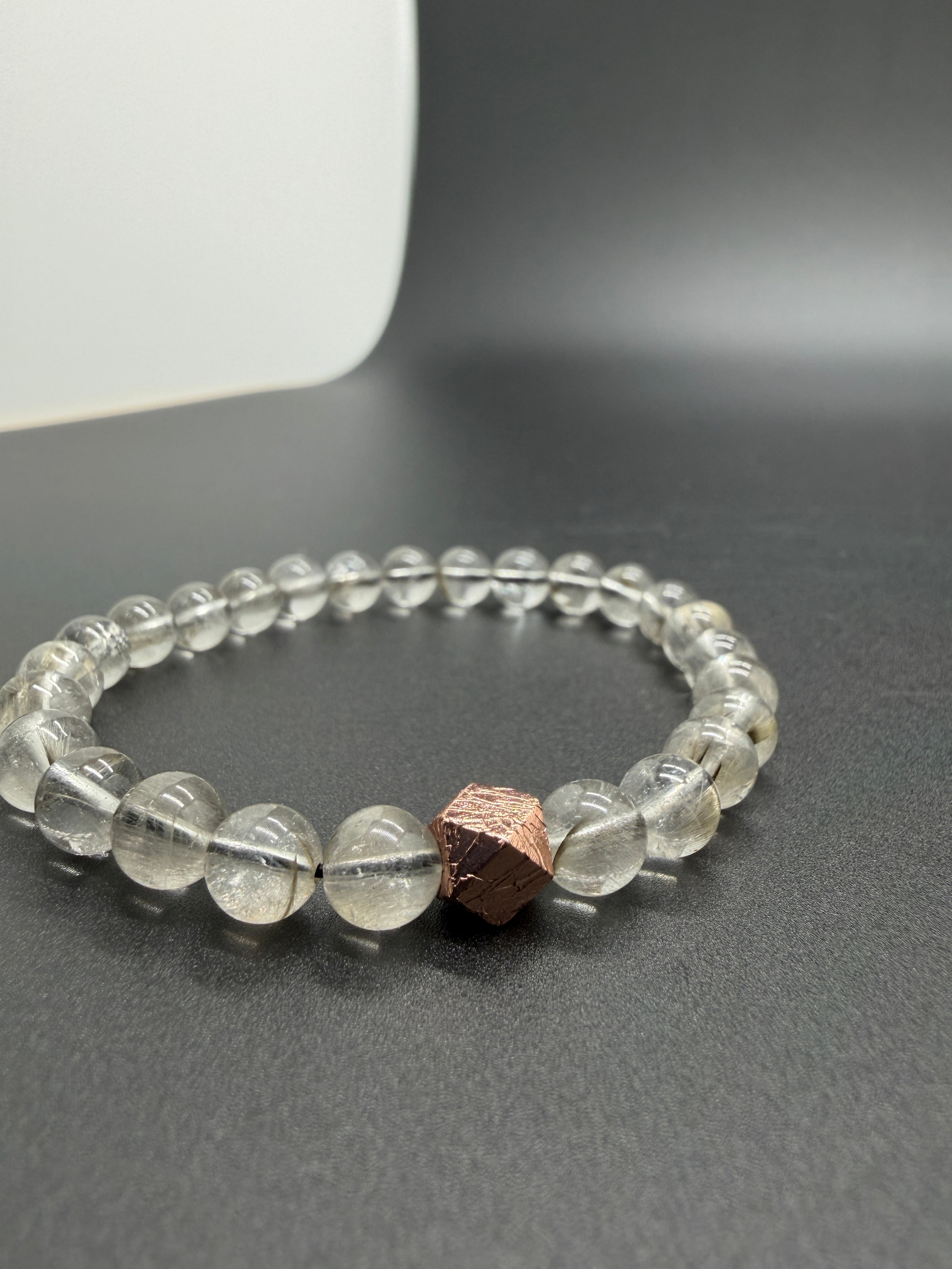 黑銀鈦＋天鐵 6.6mm（玫瑰金八角型）