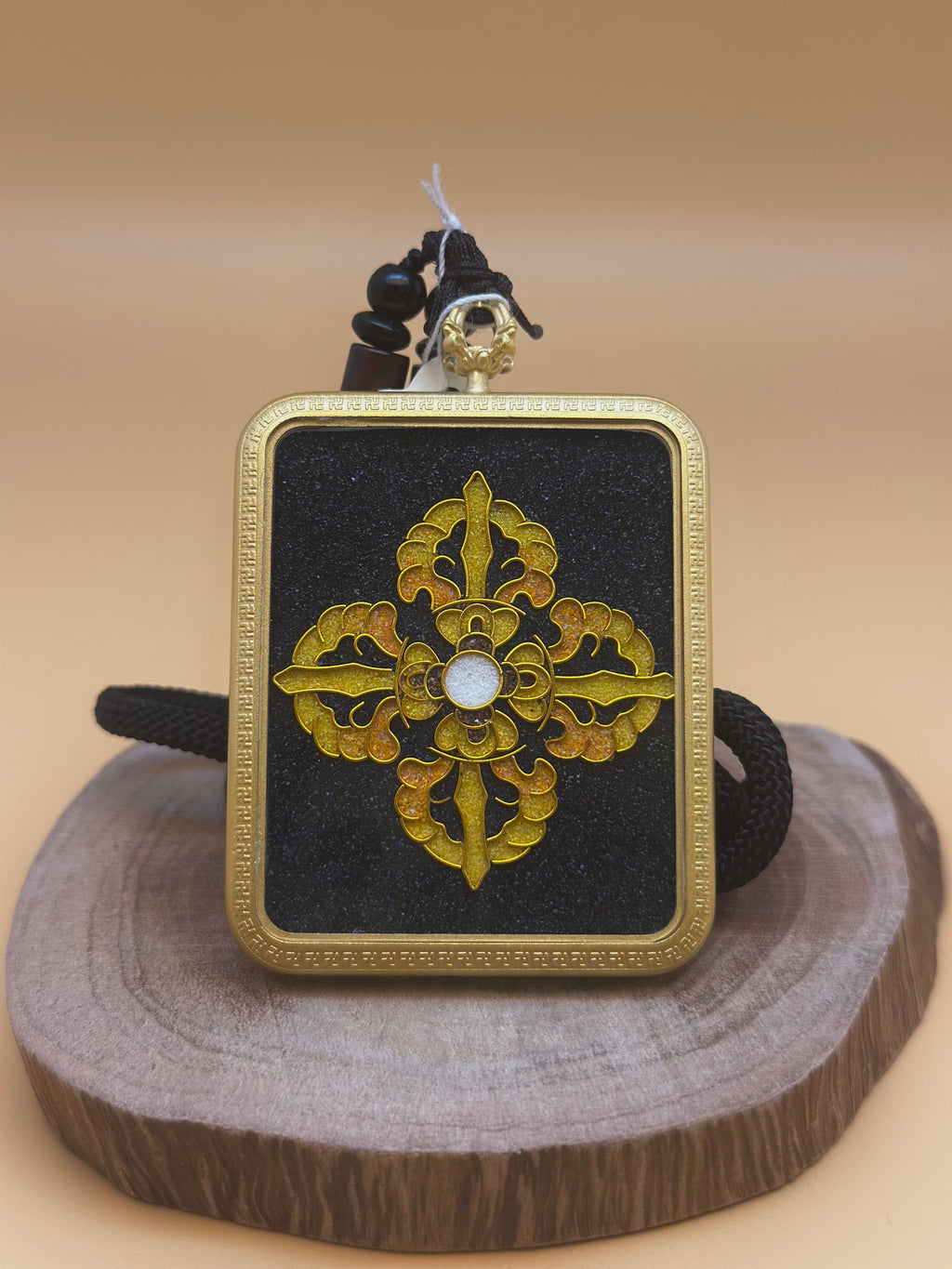 十字金剛杵佛牌 (手繪琺瑯彩)