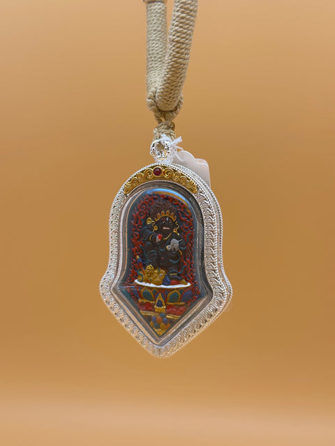 Black Dzambhala Hand-Painted Tsa-Tsa Tablet