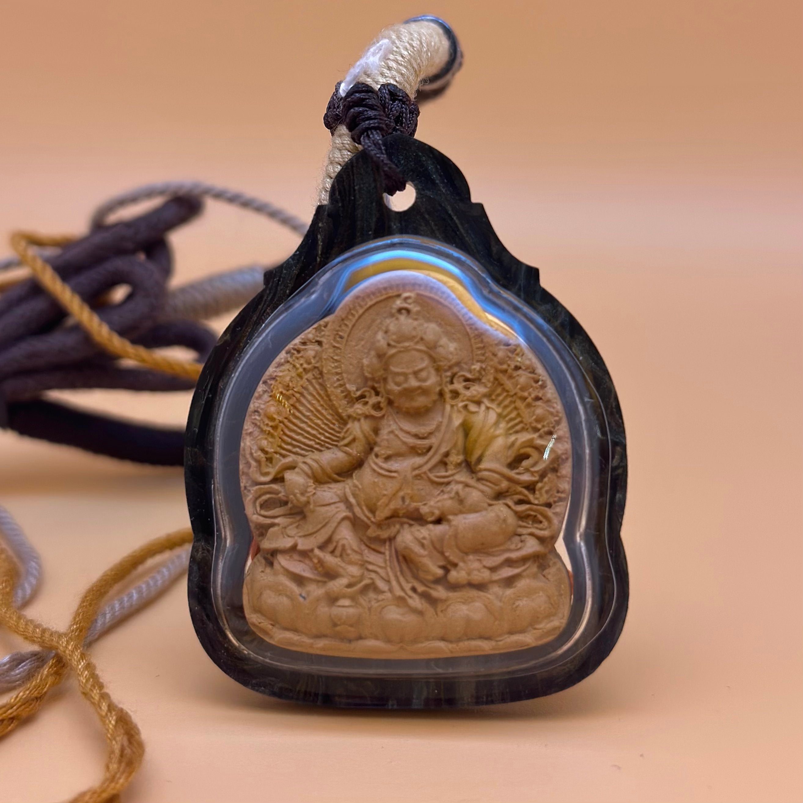 黃財神擦擦牌 (內藏法米・淺啡邊)