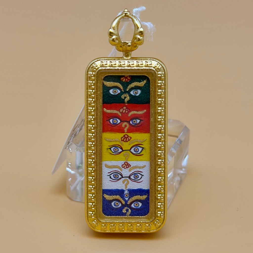 五路財神法眼 (長方形手繪描金)