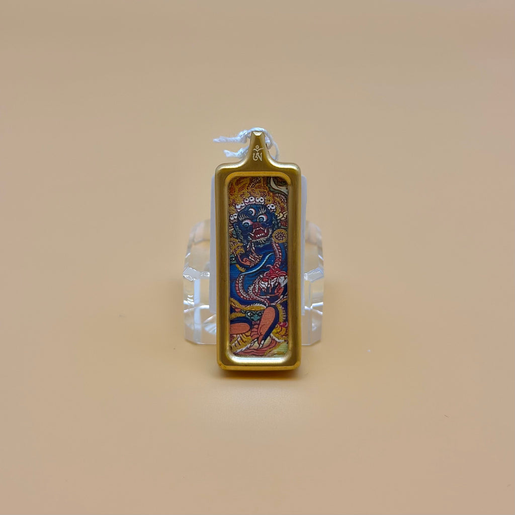 六臂大黑天 (長方形手繪描金)