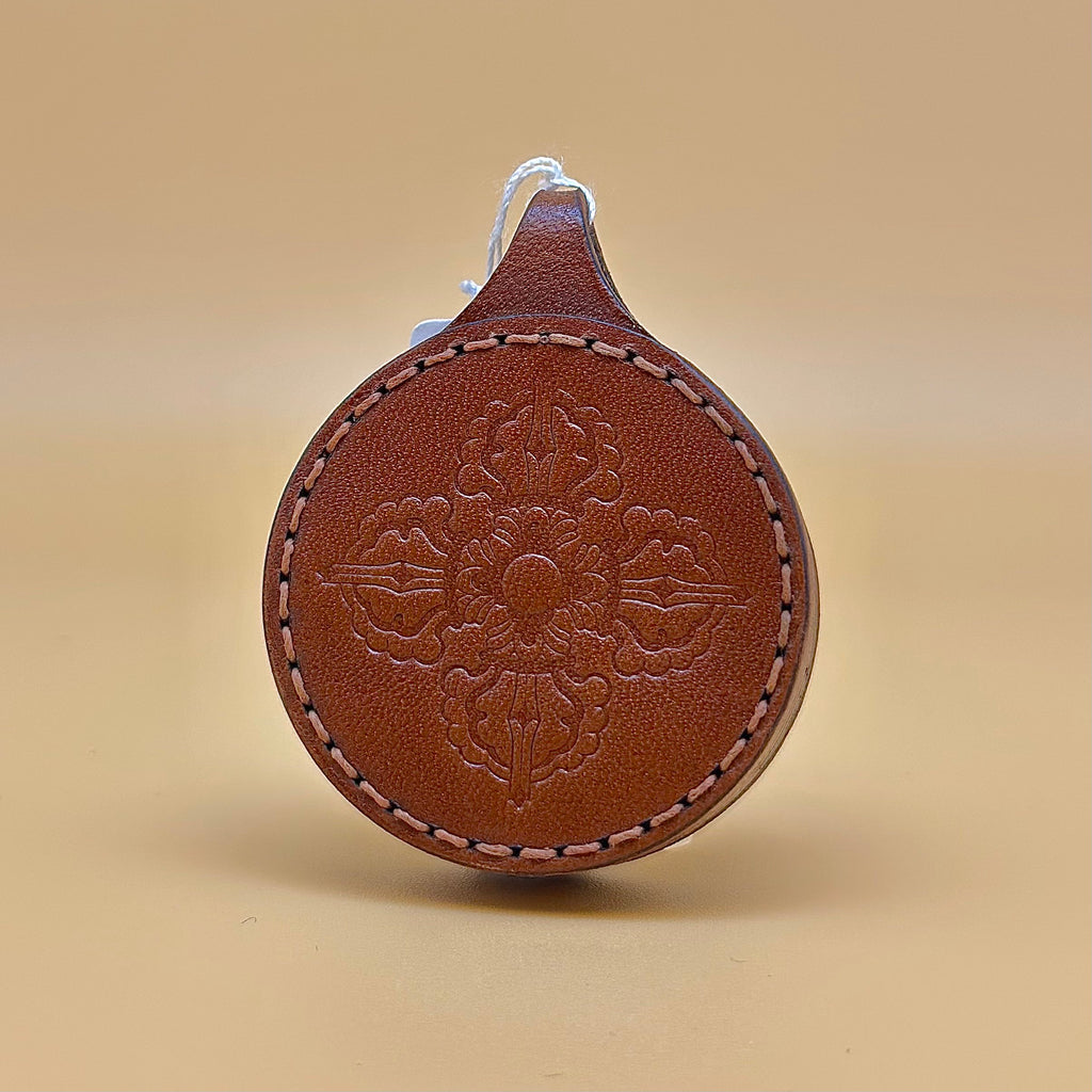 黃財神 (真皮框手繪泥牌)