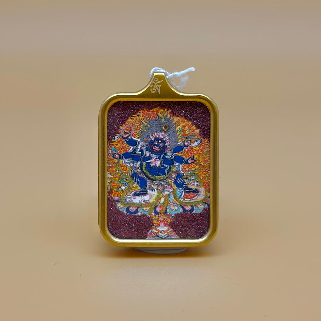 六臂大黑天 (手繪朱砂描金)