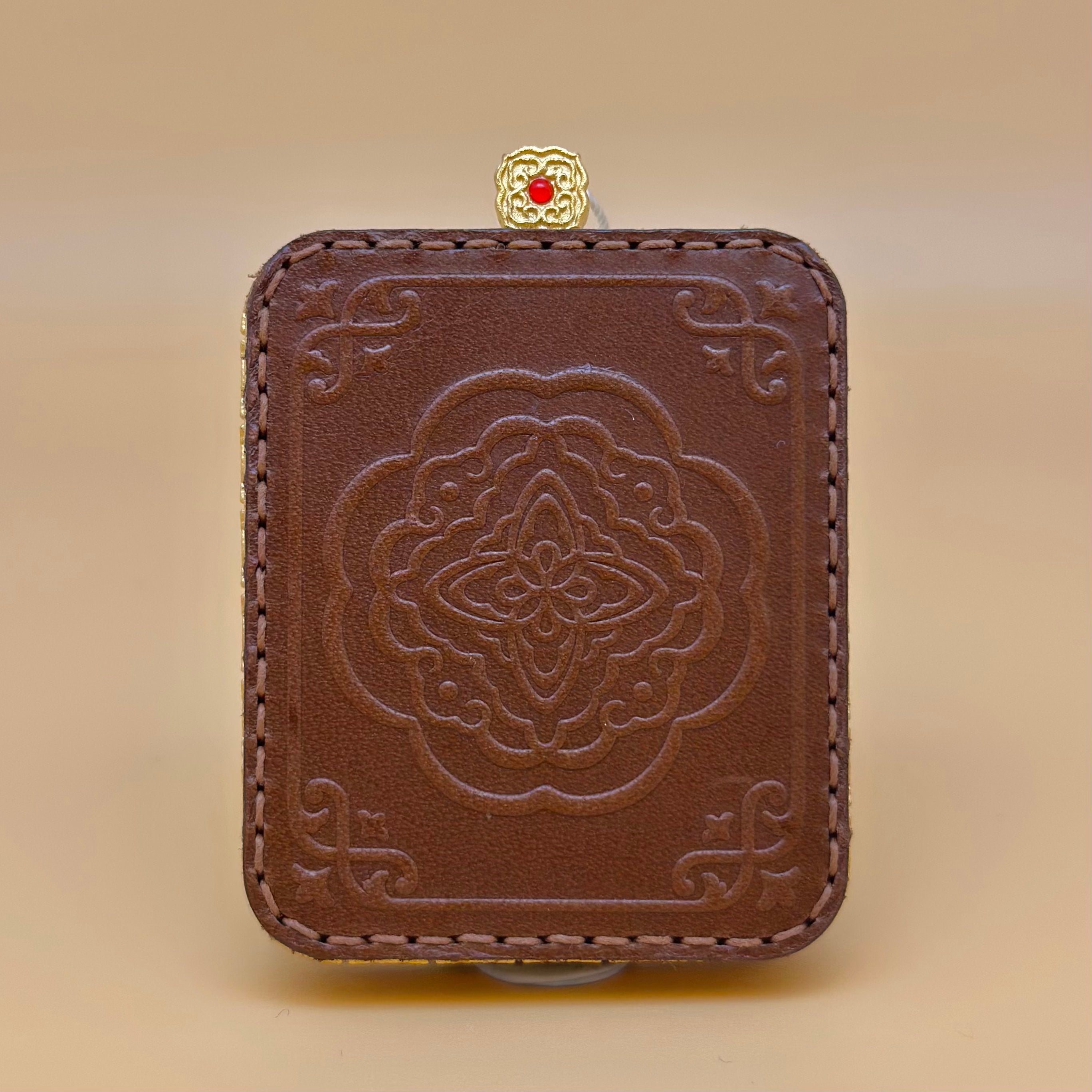 黑財神 (真皮框手繪泥牌)