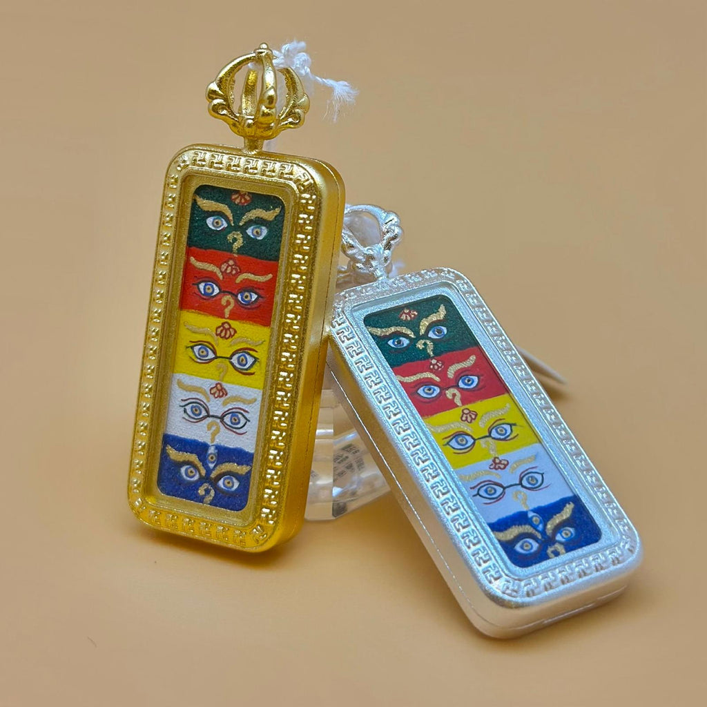 五路財神法眼 (長方形手繪描金)