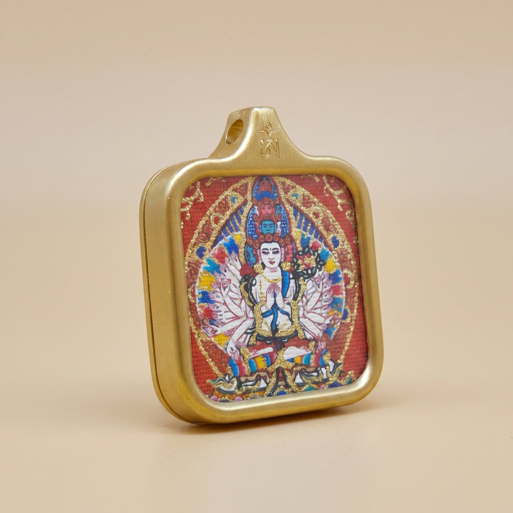 thousand-arm-guanyin-hand-painted-gold-line-amulet-angled-view.jpg